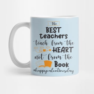 Funny Teachers Quote Teaching is a work of heart, Cool Valentines Day for Teachers Couple Mug